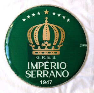 IVSOM, 12 inch nylon, Caixa and Repique heads with Samba School Logos