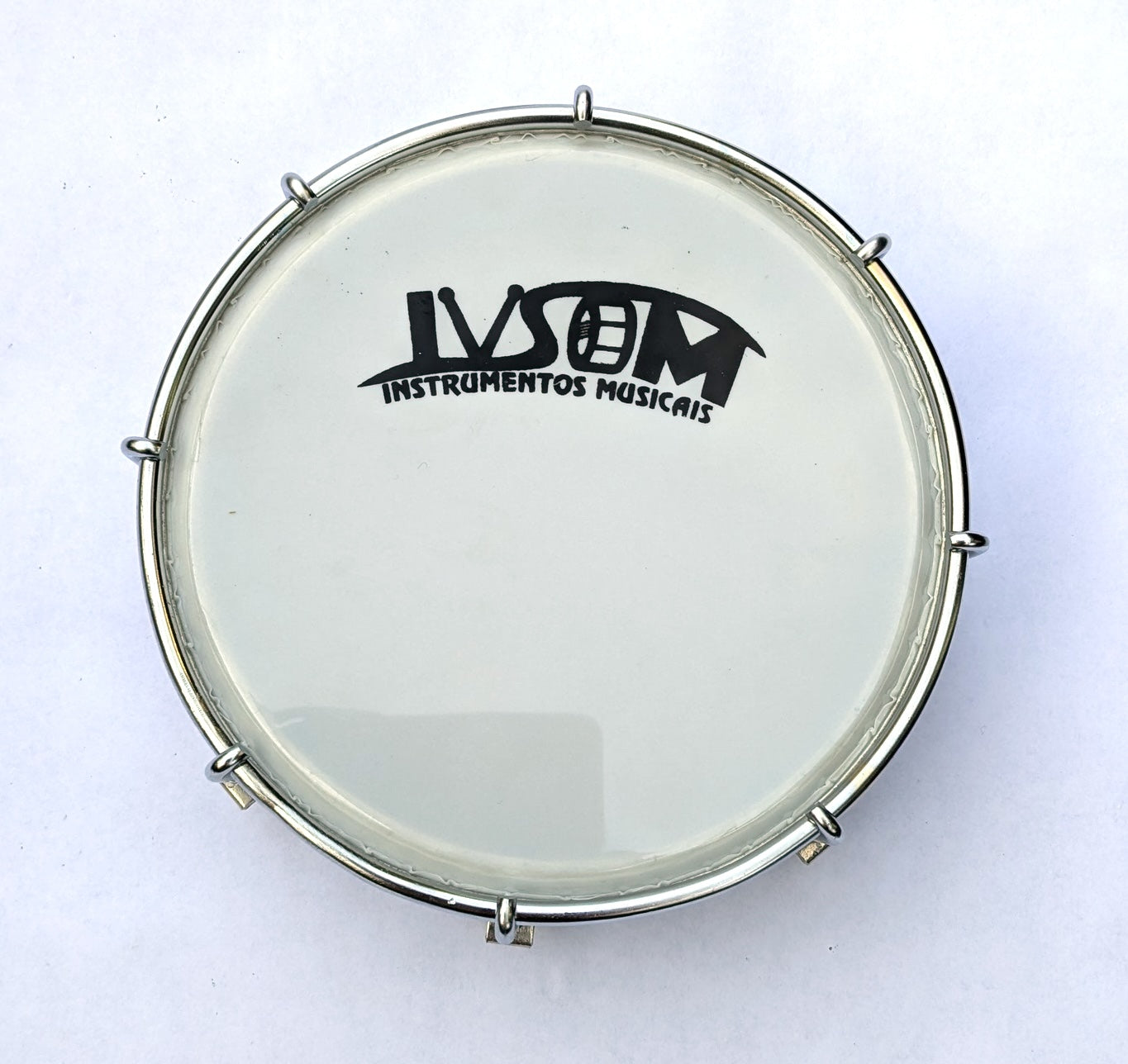 IVSOM tamborim, aluminum shell, 8 tuning hooks, 6" x 2.3"