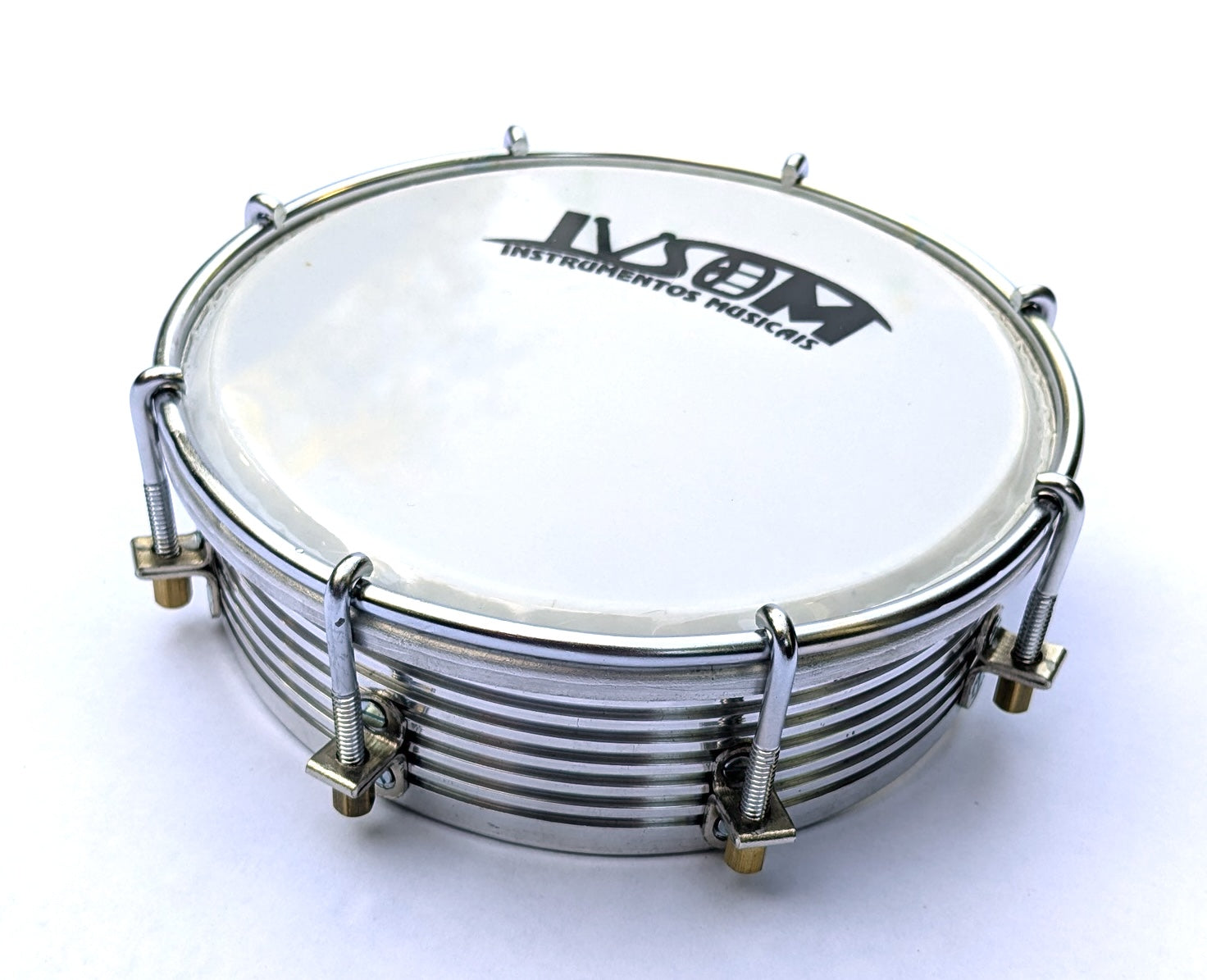 IVSOM tamborim, aluminum shell, 8 tuning hooks, 6" x 2.3"
