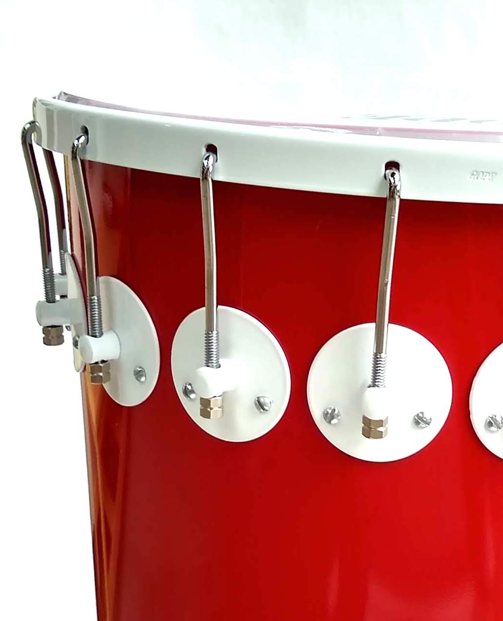 Timbal, Red and White, Aluminum body, 16 lugs, 14" X 90cm, GOPE