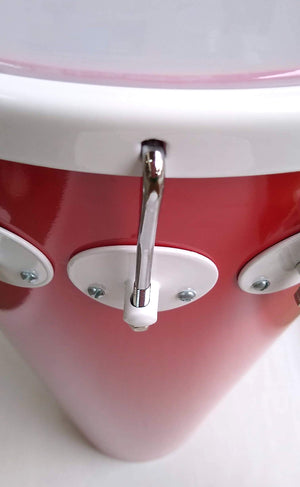 Timbal, Red and White, Aluminum body, 16 lugs, 14" X 90cm, GOPE
