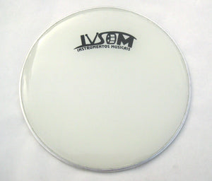 12" caixa drum head. White plastic low depth drum head made in Brazil.