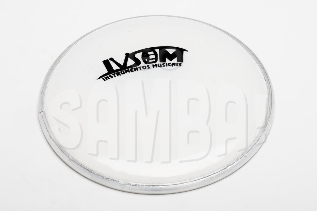 White IVSOM tamborim drum head. 6" in diameter.