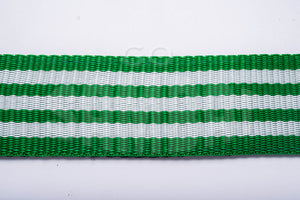 Green and white strap material for Macapart shoulder strap.