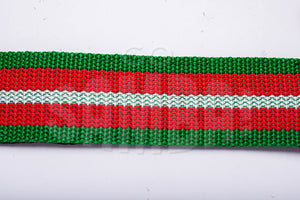 Multicolored strap material for Macapart shoulder strap. 