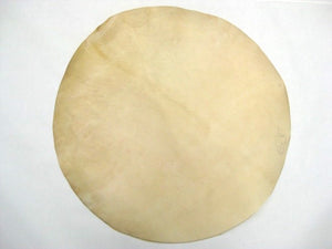 Goat skin drum head, no hoop, just plain goat skin. Meant for use with Brazilian alfaia drums used in Maracatu drumming.